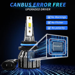 ROADLIT heat sink and 20,000 rpm cooling fan keep bulbs cool for longer life