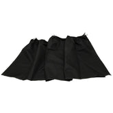 RoadPro RPCC black privacy curtain folded for compact storage and privacy.