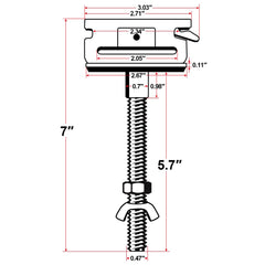 Nut included secures your spare tire on the hanging post for stability.