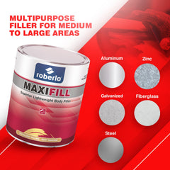 Roberlo Maxifill creates a paint-ready surface after priming.