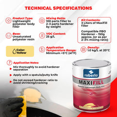 Roberlo Maxifill microspheres texture enabling faster sanding.