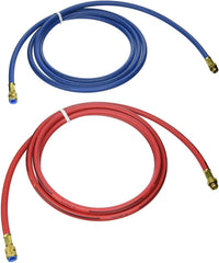Robinair Enviro-Guard 9 ft red and blue hose for R-134a with low permeation.