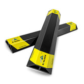ROBLOCK 18-inch heavy-duty car stopper showing a rugged design for precise parking.