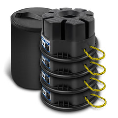 ROBLOCK 6in trailer jack block four-pack ready for leveling on uneven surfaces