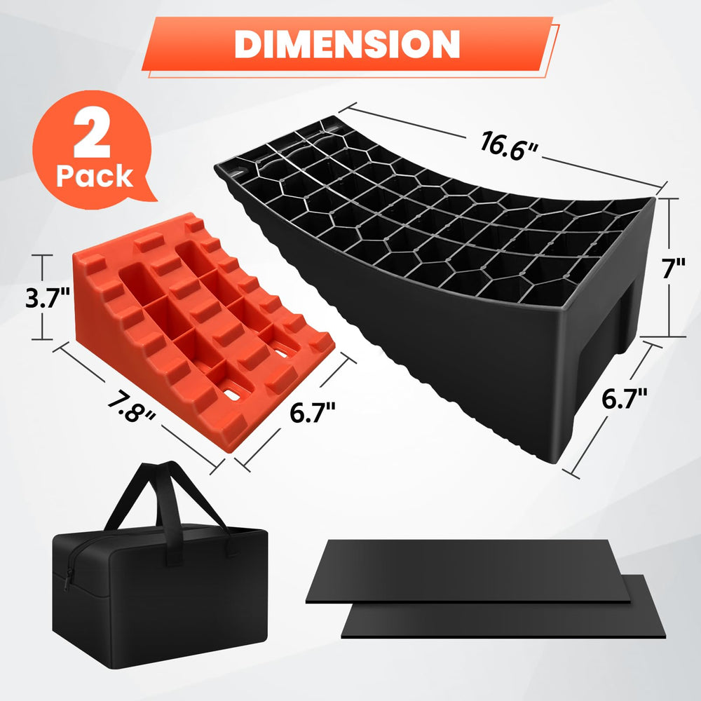 ROBLOCK anti-slip gear mesh design stabilizes ramps during tire changes