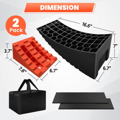 ROBLOCK anti-slip gear mesh design stabilizes ramps during tire changes