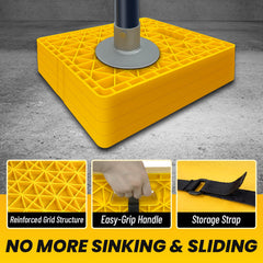 Interlocking, stackable ROBLOCK pad design for adjustable height.