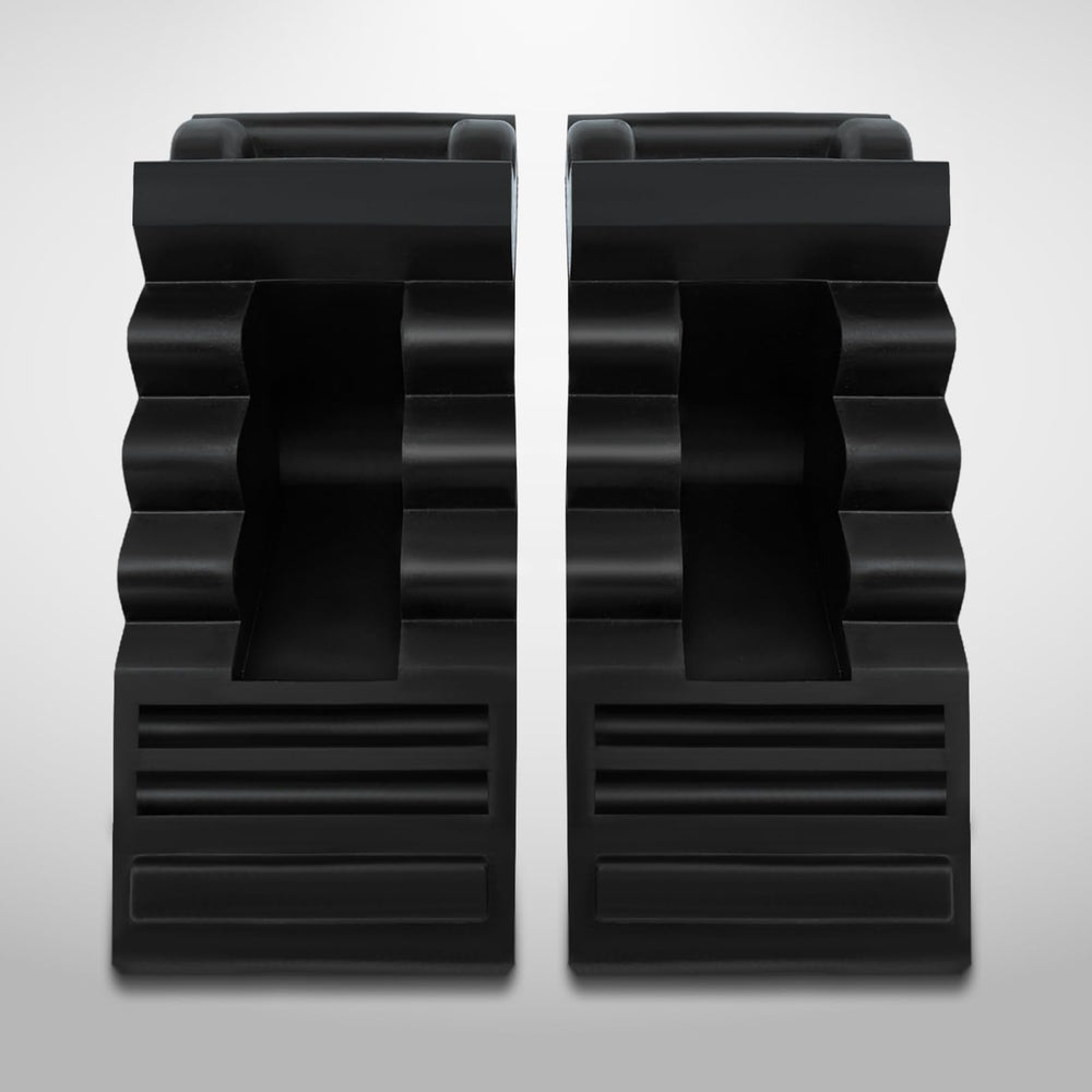 ROBLOCK two-pack wheel chocks offering reliable vehicle safety
