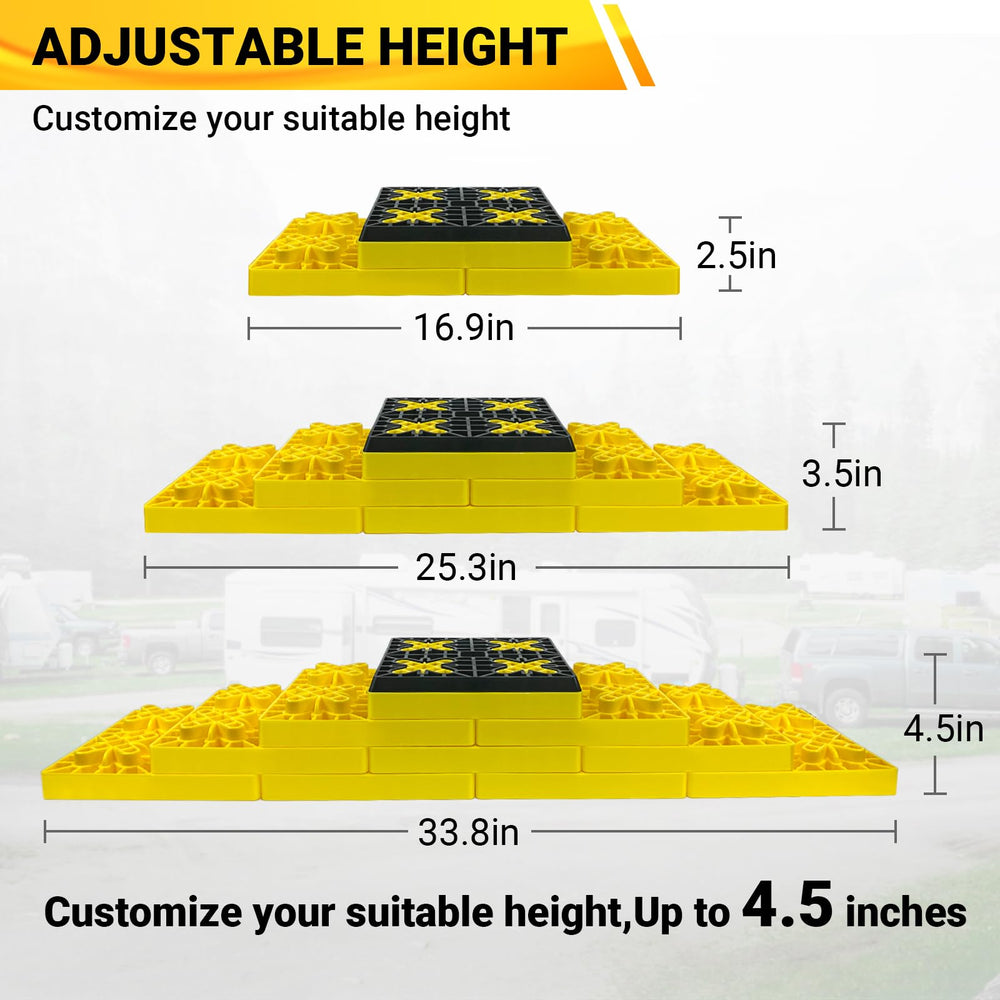 ROBLOCK rv leveling kit supports trailers on uneven ground