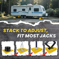 Use ROBLOCK pads on soft soil to minimize sinking and improve stability.