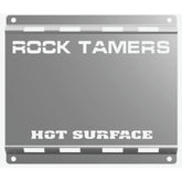 Rock Tamers RT231 heat shield back view protecting mudflap from exhaust heat