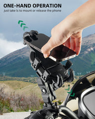 ROCKBROS bike mount offers 360-degree rotation for optimal viewing.