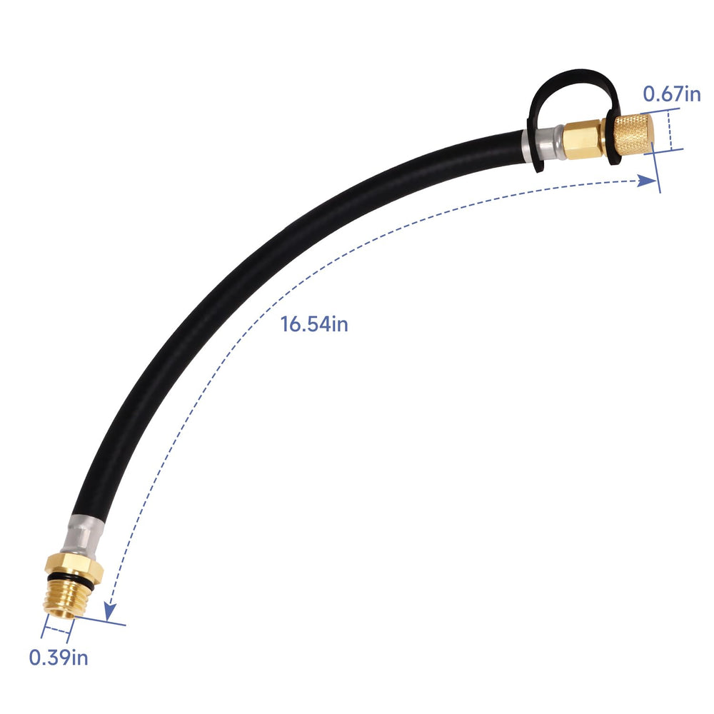 Rockheel Flex Oil Drain Hose brass end ensures secure connections for Kawasaki engines.