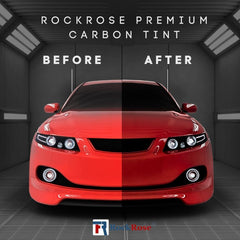 RockRose glare-reduction window tint dashboard view suggests safer, stress-free driving.