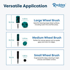 Rocktex wheel brush protective tip for scratch-safe cleaning.