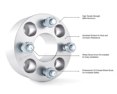 RockTrix spacers with heat-treated studs and anodized finish for durability.