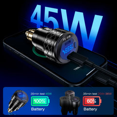 Rolokit din Hella plug USB charger LED readout clearly shows voltage and charging rate