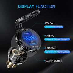 Rolokit din Hella plug USB charger waterproof cap protects ports from rain