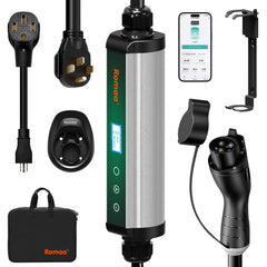 Romaa Level 2 EV Charger 40A with 240V output for fast home charging.