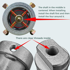 Romalon FBP100 center shaft 5/8 inch enables strong torque during pulls.