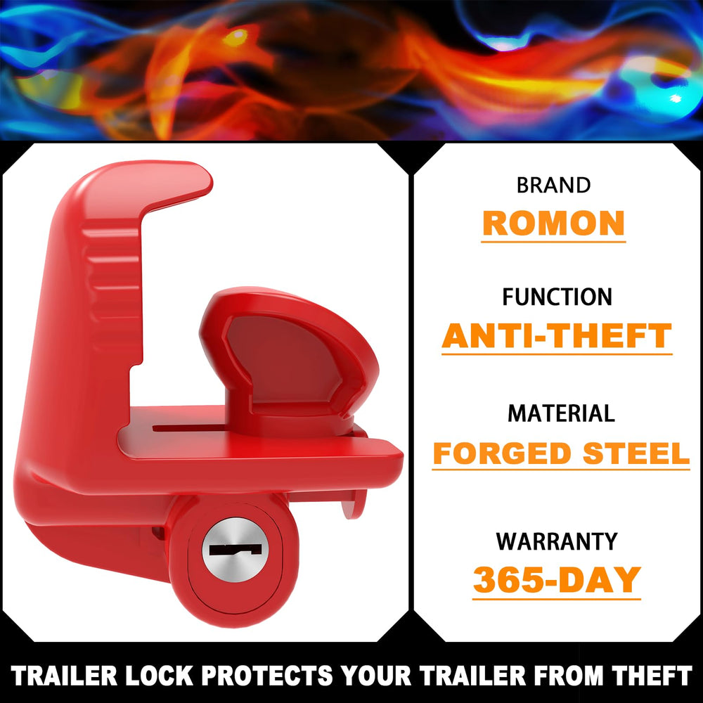 ROMON red color acts as a visible anti-theft deterrent for trailers.