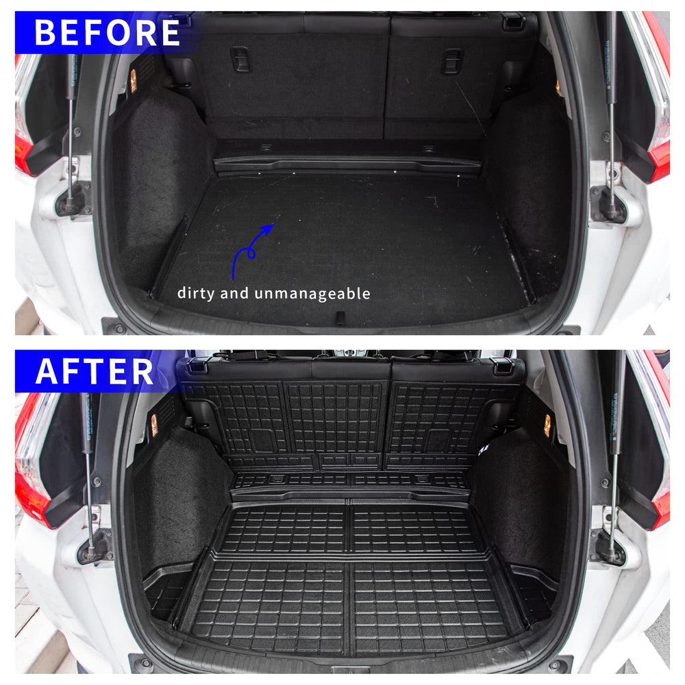 Rongtaod CR-V trunk mat keeps cargo area clean and organized.