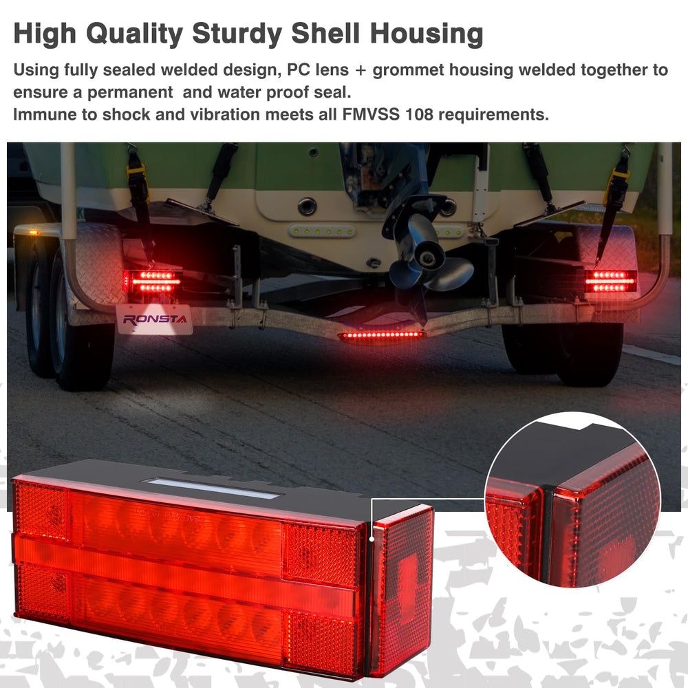RONSTA IP68 waterproof trailer lights are submersible for harsh conditions.