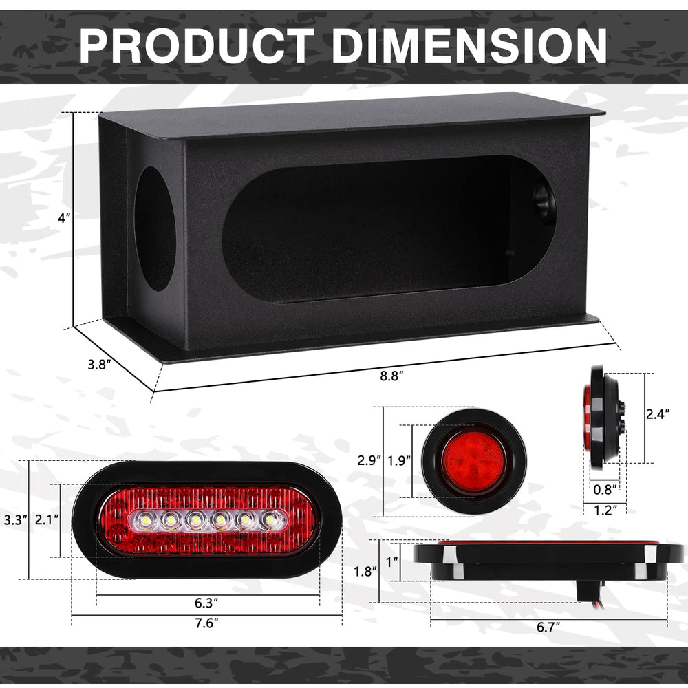 RONSTA 6-inch oval LED tail light delivers high visibility.
