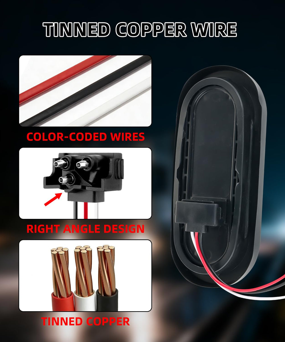 Ronybuy 12V trailer wiring pigtail supports universal truck connections.