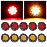 Ronybuy 2.5-inch amber trailer side marker light with reflectors for better visibility