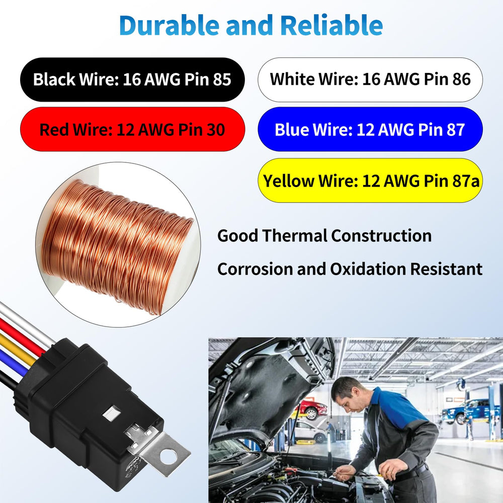 Ronybuy automotive-relay-application suitable for horns, lights, and cooling fans.