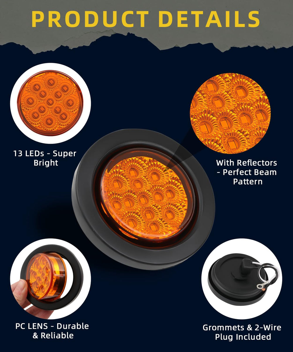 Ronybuy flush-mount 2.5-inch marker light for clean exterior fit
