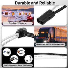 Ronybuy suitable for trucks, trailers, campers with 2-pin plugs.