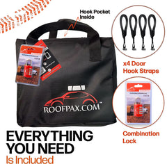 RoofPax durable fabric and zippers are protected by warranty for peace of mind