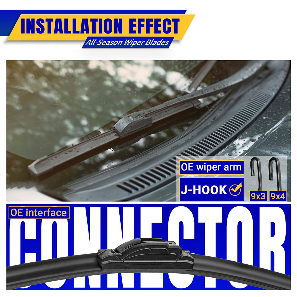 Rooppa 12-inch wiper blade for Mitsubishi Outlander handles small area with precision