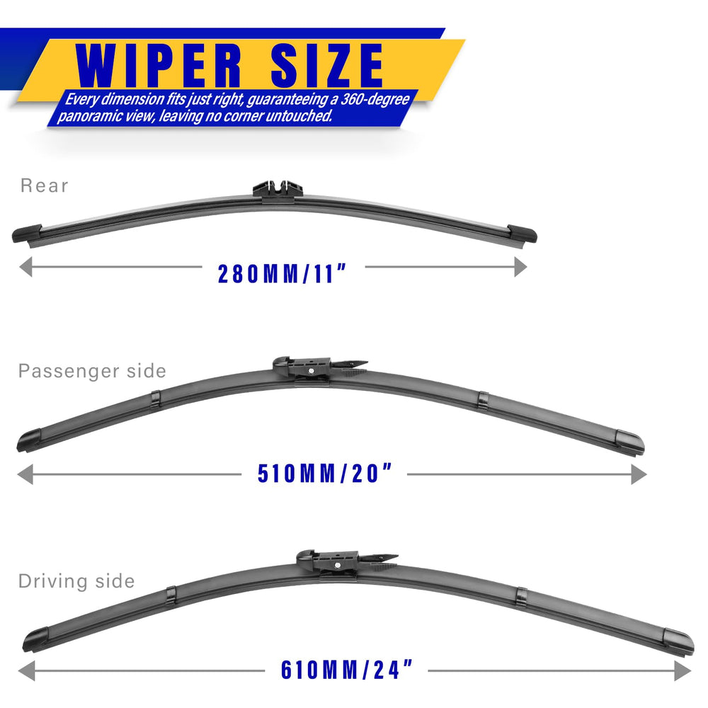Rooppa 20-inch front wiper blade for Ford Escape delivers quiet clearing