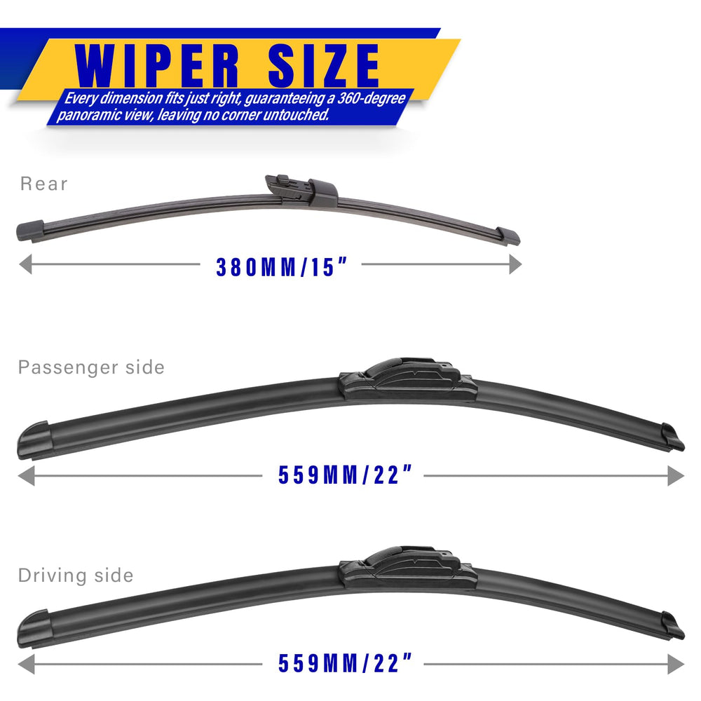 Rooppa plug-and-play installation for Ford Expedition wipers