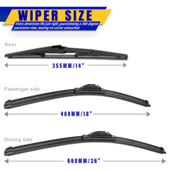 Rooppa Jeep Cherokee 18-inch front blade delivers smooth wiping