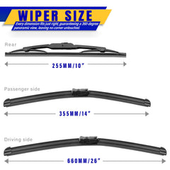Rooppa 14-inch Trax wiper blade provides precise mid-window wipe