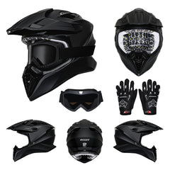 Roozo Youth Dirt Bike Helmet size range image displaying adjustable fit