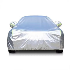rorweinooye 6-layer car cover front view protects sedan from rain and sun
