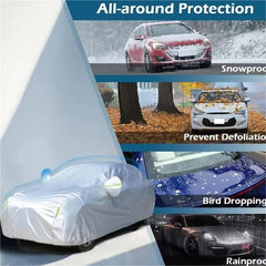 rorweinooye 6-layer car cover mirror pockets ensure snug fit