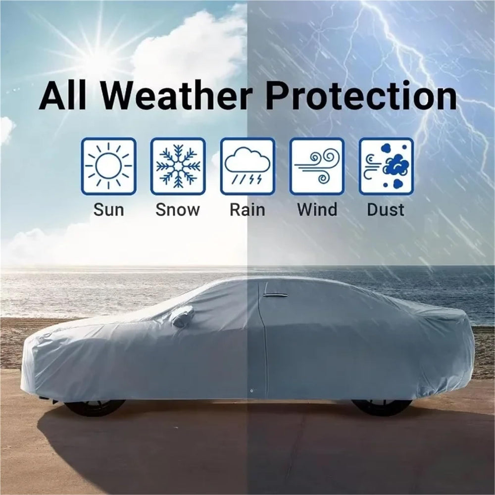 rorweinooye 6-layer car cover reflective strips boost night visibility