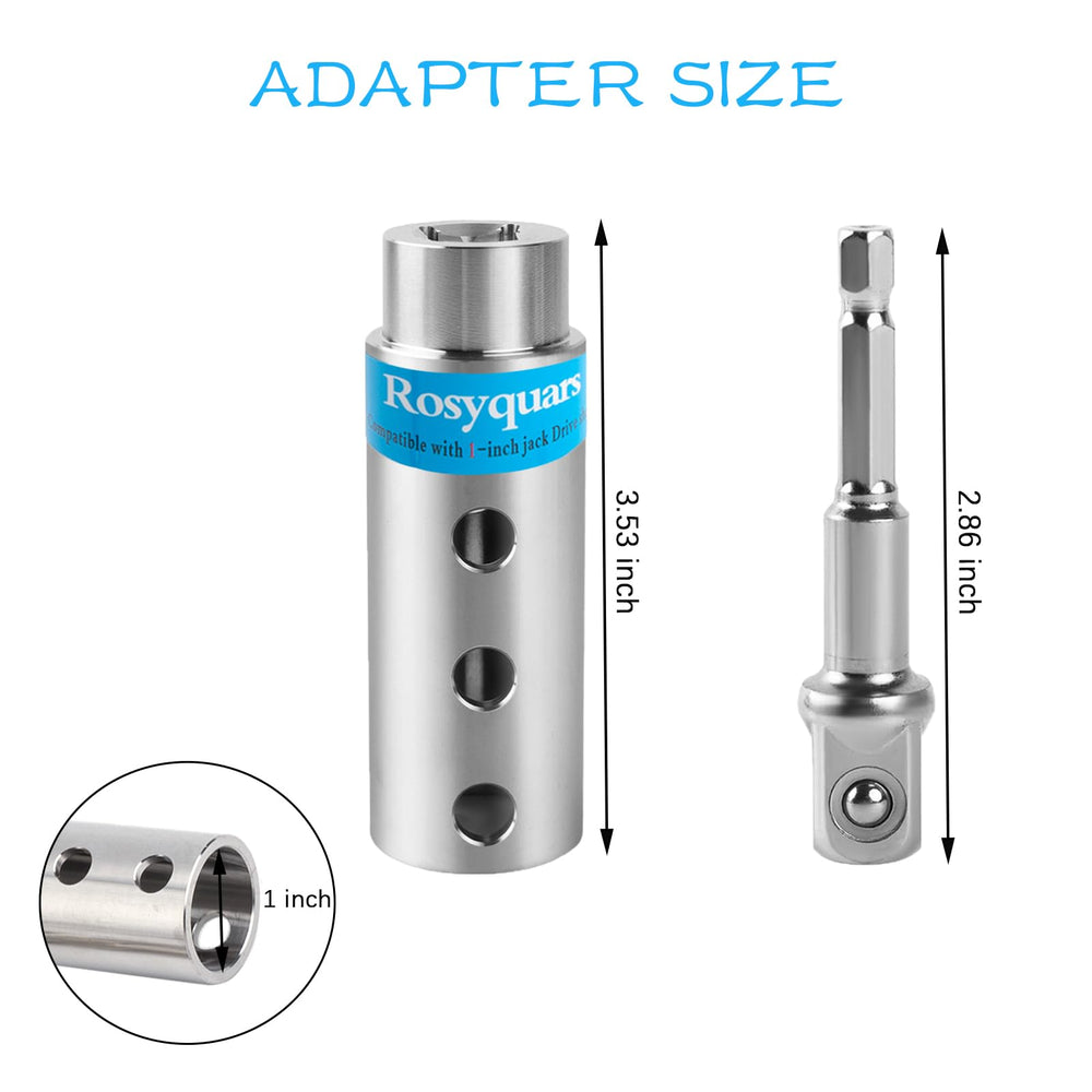Rosyquarz stainless-steel trailer jack adapter close-up shows corrosion resistance
