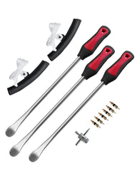 ROTATION 14.5-inch steel tire spoons set for easy bead removal.