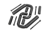 Rough Country front grab handles in black steel with rugged rubber grip for secure entry