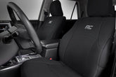 Rough Country neoprene front seat cover protects Toyota 4Runner seats from spills and wear