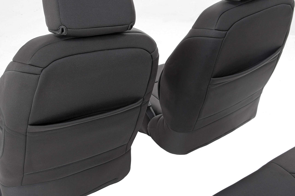 Close-up of foam padding on Rough Country neoprene seat cover