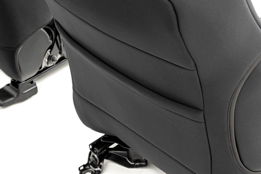 Rough Country neoprene seating with foam padding adds comfort and guards against wear.