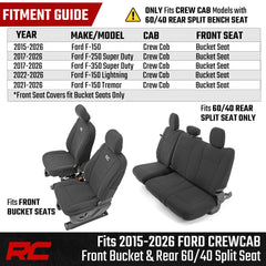 Rough Country headrest covers protecting the top area of seats